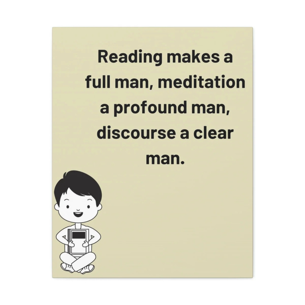 Inspirational Wall Art Reading Makes A Full Man Motivation for Inspiring